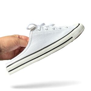 Converse Chuck Taylor All Star Dainty Mule Slip White Canvas Size 6.5